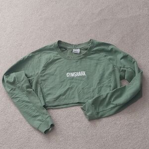 Gymshark Olive Long Sleeve Crop Top
